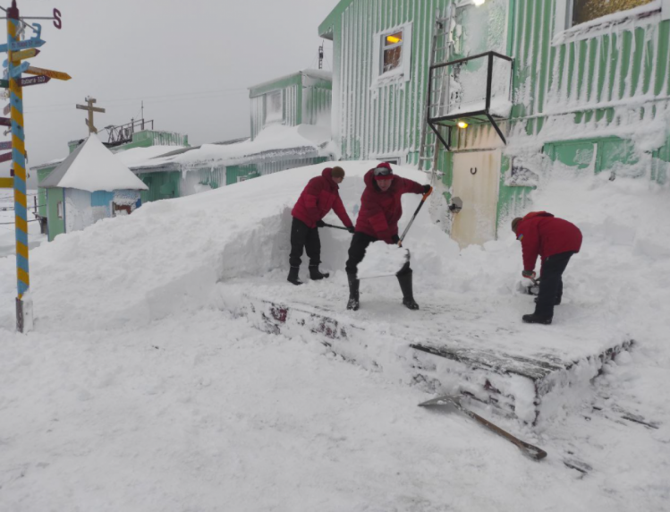 Зима біля станції Академік Вернадський антарктида 2021