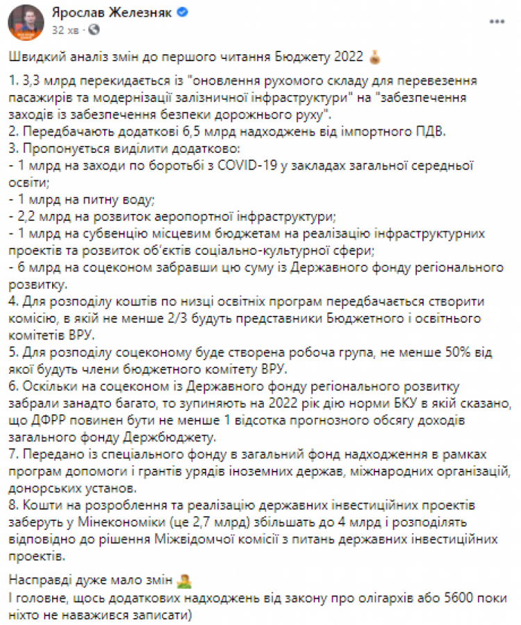 Народні депутати внесли свої правки до проекту закону №6000 про державний бюджет України на 2022 рік