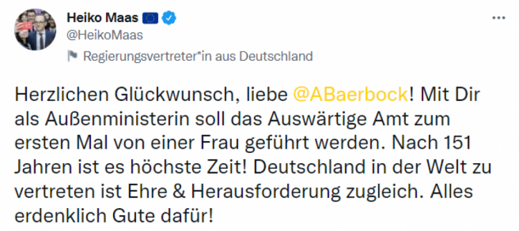 Хайко Маас про нового міністра закордонних справ Німеччини