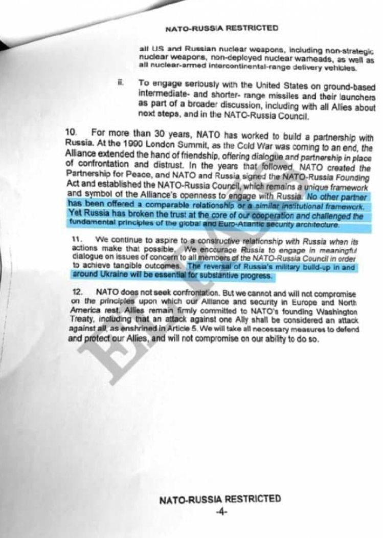 Відповідь США та НАТО на гарантії безпеки РФ ч.4