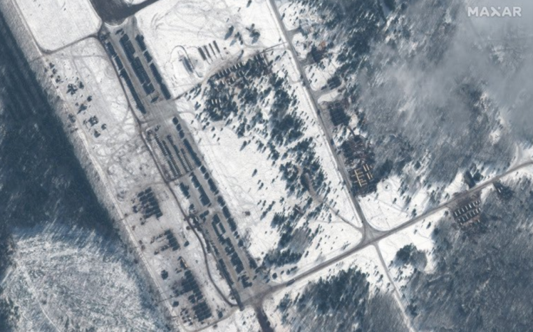 Війська Росії у Зябрівці, Білорусь супутникові знімки