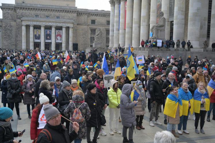 В Варшаве люди поддержали Украину